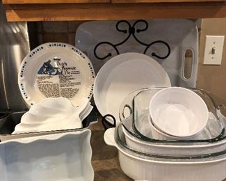 French White CorningWare Bakeware