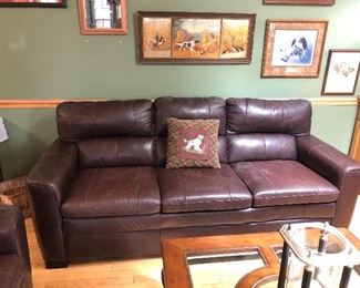 Brown Leather Couch