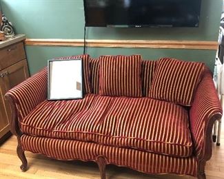 Vintage Settee, Down Cushion, Pillows