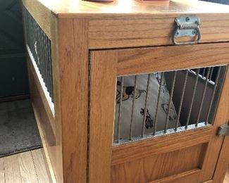 Oversized, Wood. Oak Dog Crate