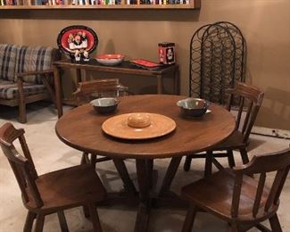 Vintage, Ranch Oak Mini Table , 4 chairs