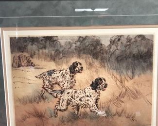 Beautiful Framed Dog Art