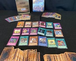 Yu-Gi-Oh trading cards with collectible tin.