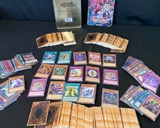 Yu-Gi-Oh trading cards with collectible tin