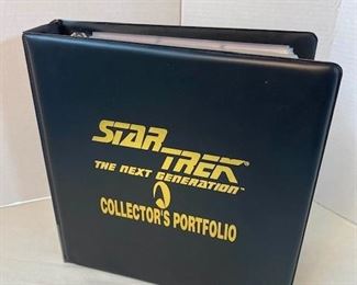 Star Trek the next generation collectors portfolio complete to my knowledge. Collection of trading cards from Star Trek the next generation.