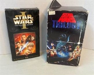 Star Wars trilogy and Star Wars The Phantom Menace on VHS