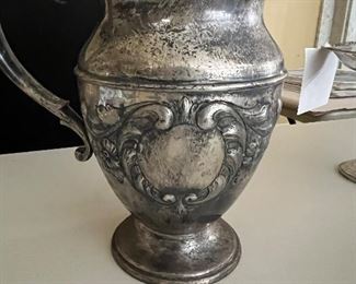Sterling Hand Chased Pitcher