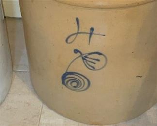 Bee Sting Salt-Glazed Stoneware Crock