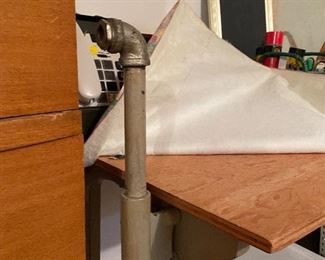 Vintage industrial cast iron table, stamped 'Simplex"