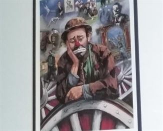 Emmett Kelly montage print