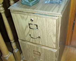 wood 2 drawer file cabinet