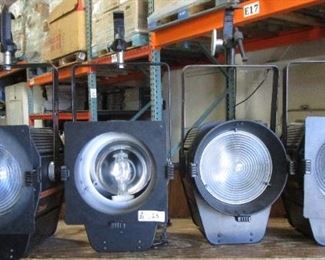 LOT OF 4 STRAND FRESNELITE STUDIO 8" LIGHTS