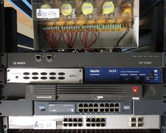 LOT OF 7 ELECTRONICS INCLUDING GLYPH GPT50, MUSIC NET DA124, 8 CHANNEL CONVERTOR, ETHERNET SWITCHES AND MORE

