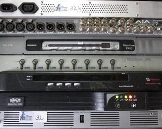 LOT OF 7 ELECTRONICS INCLUDING TRIPP LITE UPS, AJA I/O, X MACK MINI SERVER AND MORE

