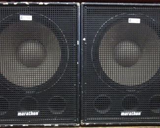 LOT OF 2 MARATHON SX-4718 AUDIO SPEAKERS