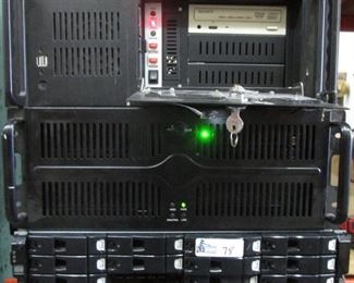 LOT OF 3 ELECTRONICS INCLUDING RAID 11 HARD DRIVES, RACK MOUNT COMPUTER SERVERS

