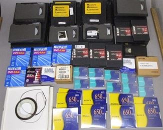 BOX AUDIO/VIDEO TAPE SOME NOS INCLUDING SONY 112M DATA TAPE AND. MORE

