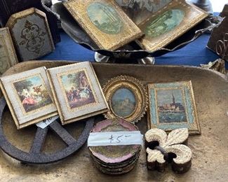 Large dough bowl & Florentine items