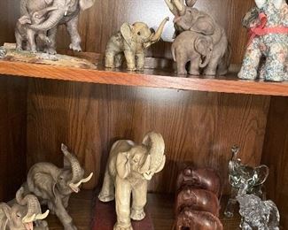 Elephant collection; one Waterford & one Fenton