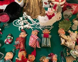 Vintage Christmas elves