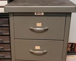Vintage metal file cabinet