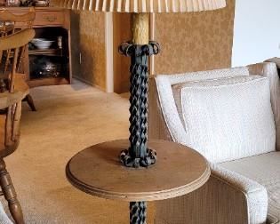 Cool vintage floor table wrought iron lamp