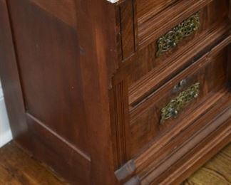 marble top entry stand (detail)