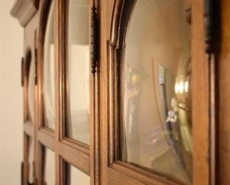 china cabinet with bubble glass