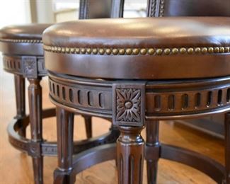leather barstools (detail)