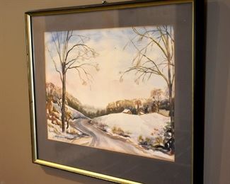 framed watercolor