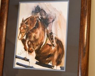 horseracing watercolor