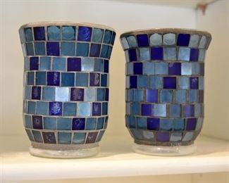 mosaic candle holders