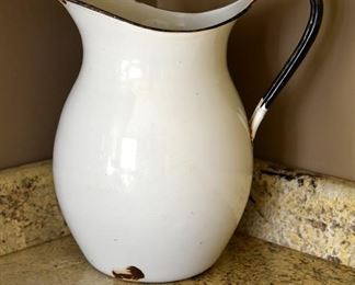 large glazed pitcher