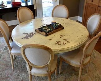 breakfast room table, six/6 chairs 