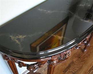 console table (top detail)