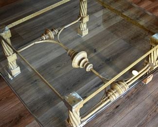 glass-top coffee table 
