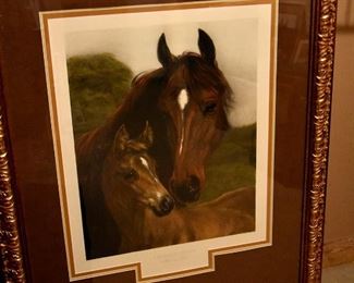 horse art, framed