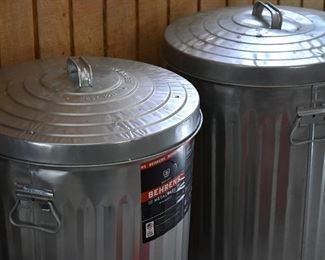 aluminum trash/storage cans