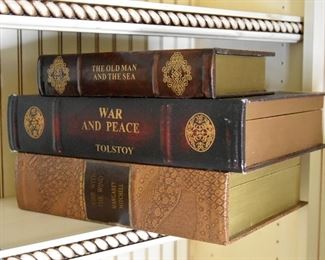 faux book boxes