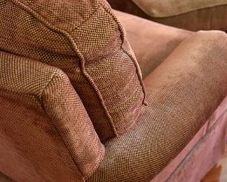 upholstered chairs (2/pair) and ottoman (detail)