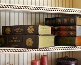 faux book boxes, accessories