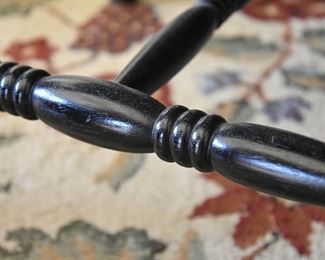 dining room table and chairs (8/eight) and rug (stretcher detail)