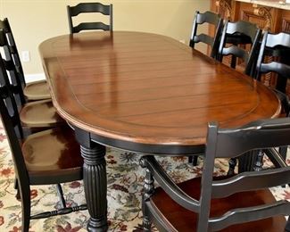 dining room table and chairs (8/eight) and rug