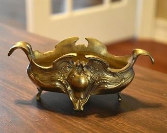 footed brass bowl