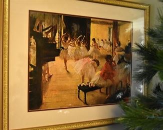 framed ballet print