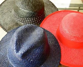 color straw hats