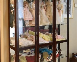 display cabinet, dolls!
