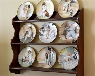 collectible plates and display rack
