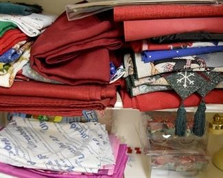 linens, tablecloths, table runners
