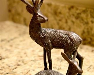 small brass deer